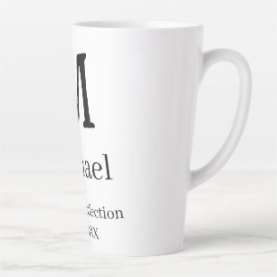 Caneca De Café Latte Envelhecido à perfeição est. 19XX letra monograma 