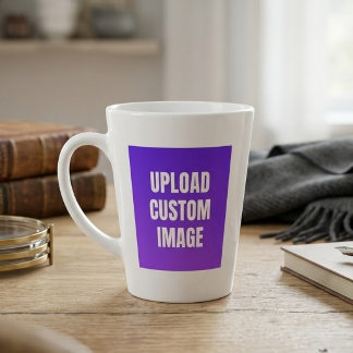 Caneca De Café Latte Enviar 2 Imagens Personalizadas - Adicione as Suas