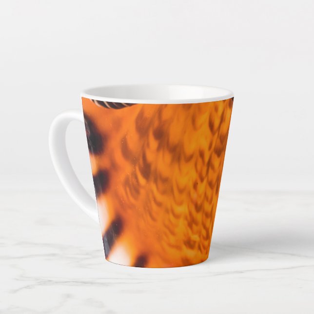 Caneca De Café Latte Enxertia em rede (Ângulo esquerdo)