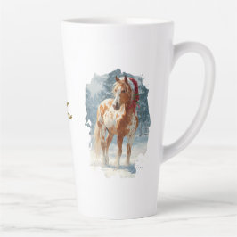 Caneca De Café Latte Equestrian Christmas Latte Mug