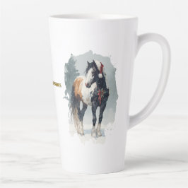 Caneca De Café Latte Equestrian Christmas Latte Mug
