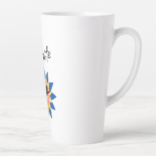 Caneca De Café Latte Equilíbrio Colorido entre Lotus e Feminine Yoga Vi