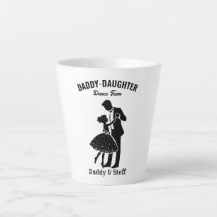 Caneca De Café Latte Equipe de dança pai-filha (4) Camisa-T