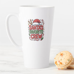 Caneca De Café Latte Equipe Favorita do Papai Noel