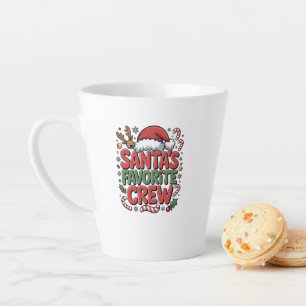 Caneca De Café Latte Equipe Favorita do Papai Noel