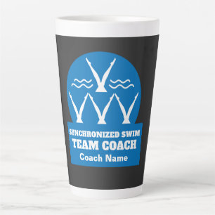 Caneca De Café Latte Equipe Nadadora Sincronizada