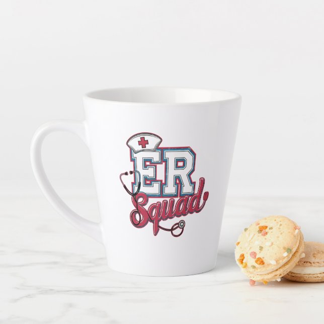 Caneca De Café Latte ER Squad, Emergency Room, Nurse Shirt, Doctor Gift (In Situ)