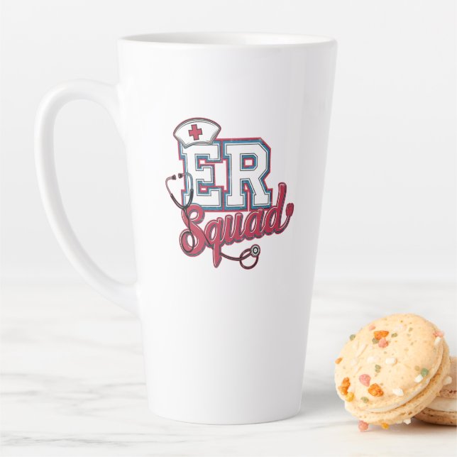 Caneca De Café Latte ER Squad, Emergency Room, Nurse Shirt, Doctor Gift (In Situ)