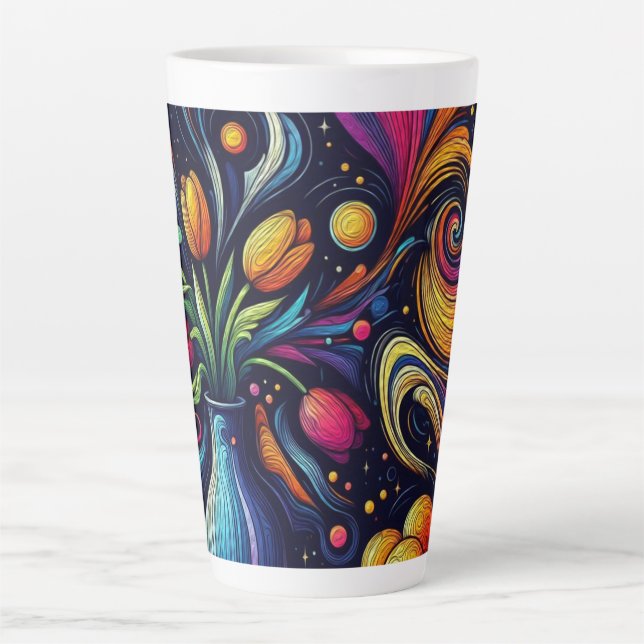 Caneca De Café Latte Escape Cósmico (Frente)