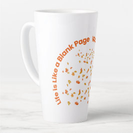 Caneca De Café Latte Escreva uma nova história na citação inspiradora d