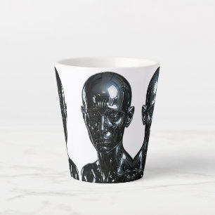 Caneca De Café Latte Escultura de Cromo Triplo