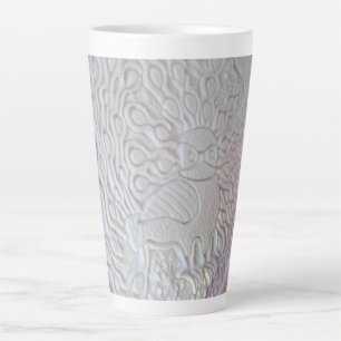 Caneca De Café Latte Escultura de neve de Peacock, Hotel de Glace, Queb