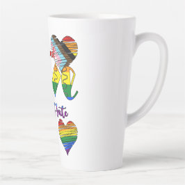 Caneca De Café Latte Espalhar o amor sem ódio