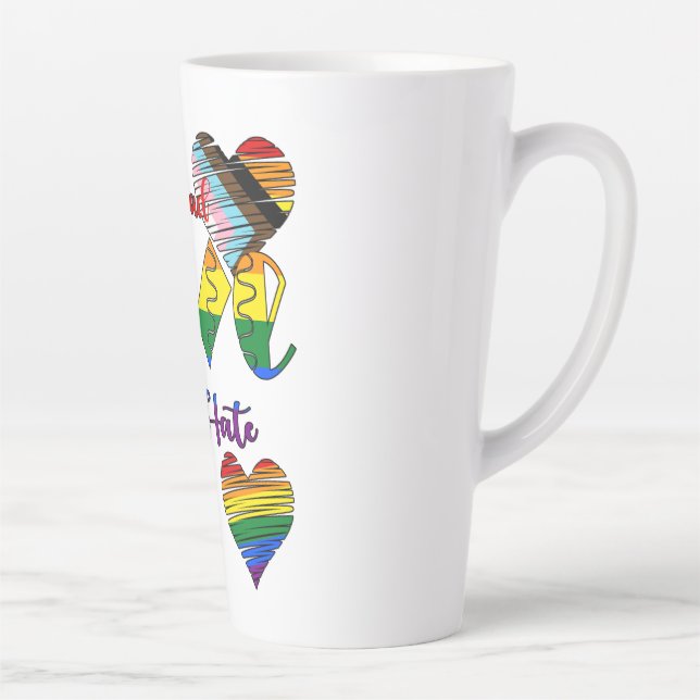 Caneca De Café Latte Espalhar o amor sem ódio (Direita)