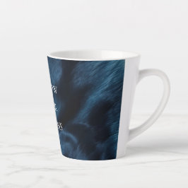Caneca De Café Latte Espinho Dourado Azul