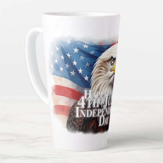 Caneca De Café Latte Espírito de Independência (Ângulo esquerdo)