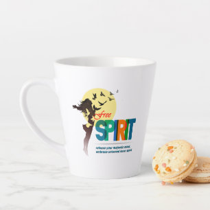 Caneca De Café Latte Espírito Livre   Lata