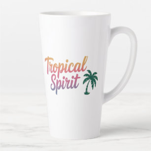 Caneca De Café Latte Espírito tropical