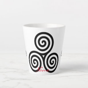Caneca De Café Latte Espíritos Negros Triplos Thunder_Cove