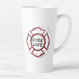 Caneca De Café Latte Esposa de Fogo