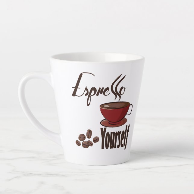 Caneca De Café Latte Espresse-Se Café Pun Expresse-Se (Esquerda)