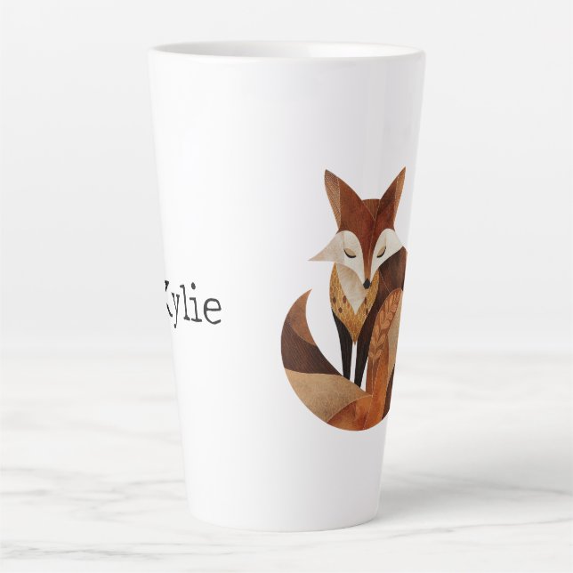 Caneca De Café Latte Espuma Laranja legal (Frente)