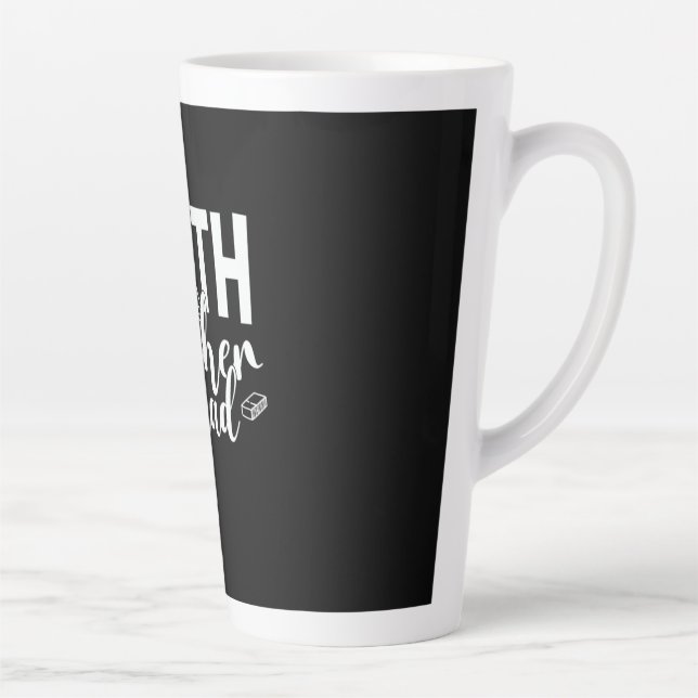 Caneca De Café Latte Esquadrão de Professores de Matemática (Direita)