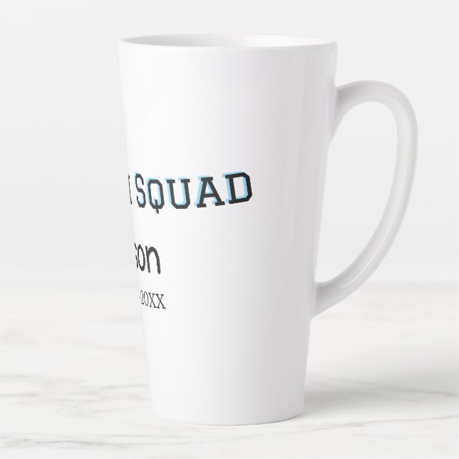 Caneca De Café Latte Esquadrão do noivo padrinho festa de despedida de  (Direita)