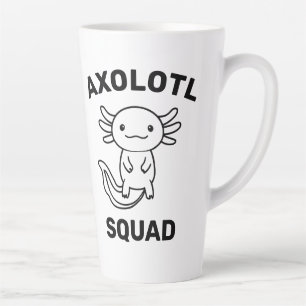 Caneca De Café Latte Esquadrão engraçado e fofo de Axolote para festa e