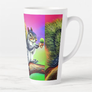 Caneca De Café Latte Esquilo bonito no ramal-47563