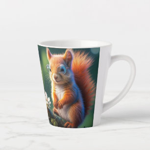 Caneca De Café Latte Esquilo Castanho Sentado no Ramal-567656