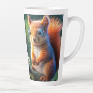 Caneca De Café Latte Esquilo Castanho Sentado no Ramal-567656