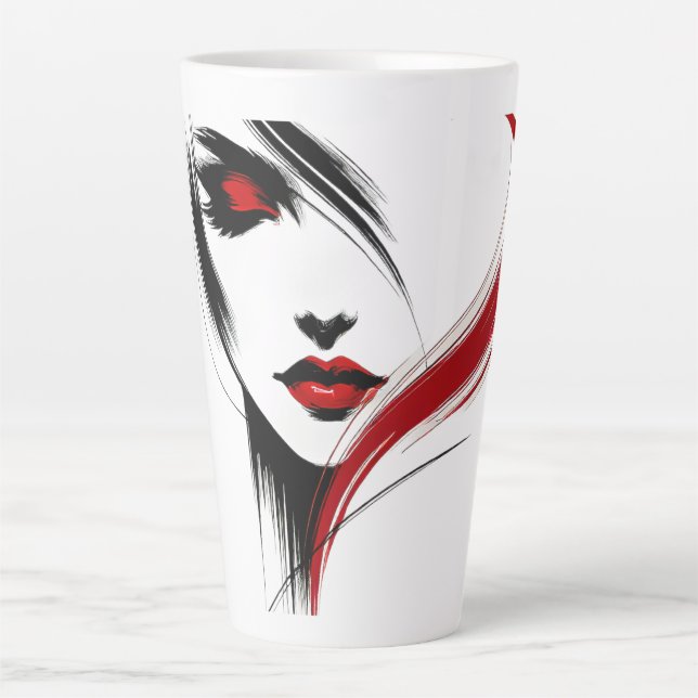 Caneca De Café Latte Essência quieta, ela repousa (Frente)