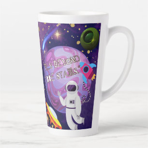 CANECA DE CAFÉ LATTE ESTÁ ALÉM DAS ESTRELAS, ASTRONAUT