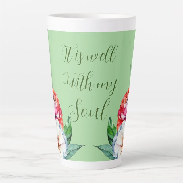 Caneca De Café Latte Está Bem Com A Minha Alma (Frente)
