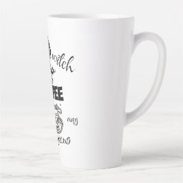 Caneca De Café Latte Esta caneca de latte de bruxa