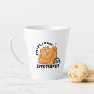 Caneca De Café Latte Está tudo bem, estou bem.  