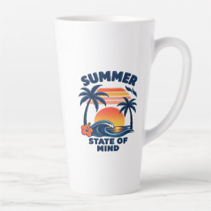 Caneca De Café Latte Estado de Espírito de Verão