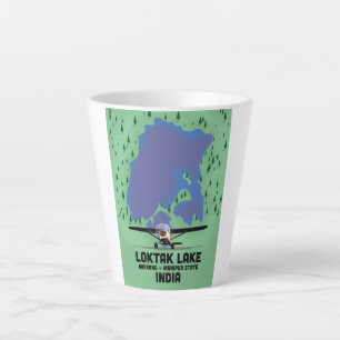 Caneca De Café Latte Estado de Loktak Lake Manipur, mapa da Índia