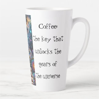 Caneca De Café Latte "Estampunk cósmico