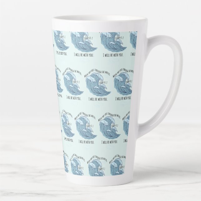 Caneca De Café Latte Estarei Com Você Cristão  (Direita)