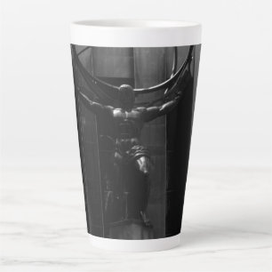 Caneca De Café Latte Estátua Atlas Rockefeller vintage EUA Nova York