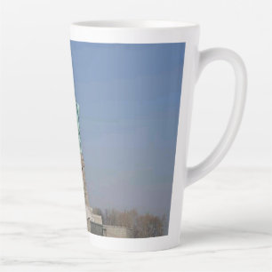 Caneca De Café Latte Estátua da Liberdade e Bandeira Americana Patrióti