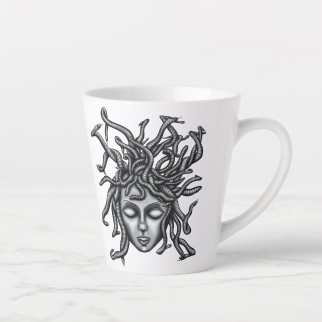 Caneca De Café Latte Estátua Medusa, Escultura Grega, Mitologia (Direita)