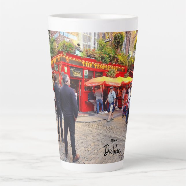 Caneca De Café Latte Este é Dublin-Irlanda (Frente)
