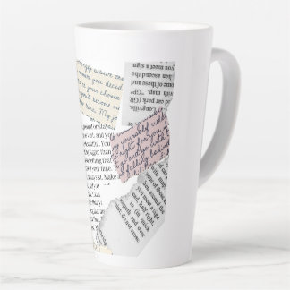 Caneca De Café Latte Estética da Revista - Estilo Retro Editorial