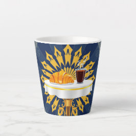 Caneca De Café Latte Estética Deco Personalizada de Café Moderno