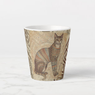 Caneca De Café Latte Estilo Antigo, Arte de Gato, Antigo