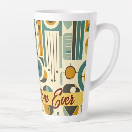 Caneca De Café Latte Estilo Contemporâneo do Século do Médio Melhor Mãe