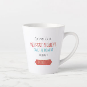 Caneca De Café Latte Estilo retrô tipográfico motivacional